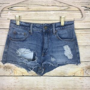 Bullhead Distressed Jean HighRise Shorts